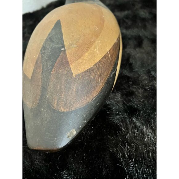 Vintage Tom Taber Wood Duck Decoy Wooden Carved Painted Signed - Picture 7 of 12